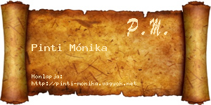 Pinti Mónika névjegykártya